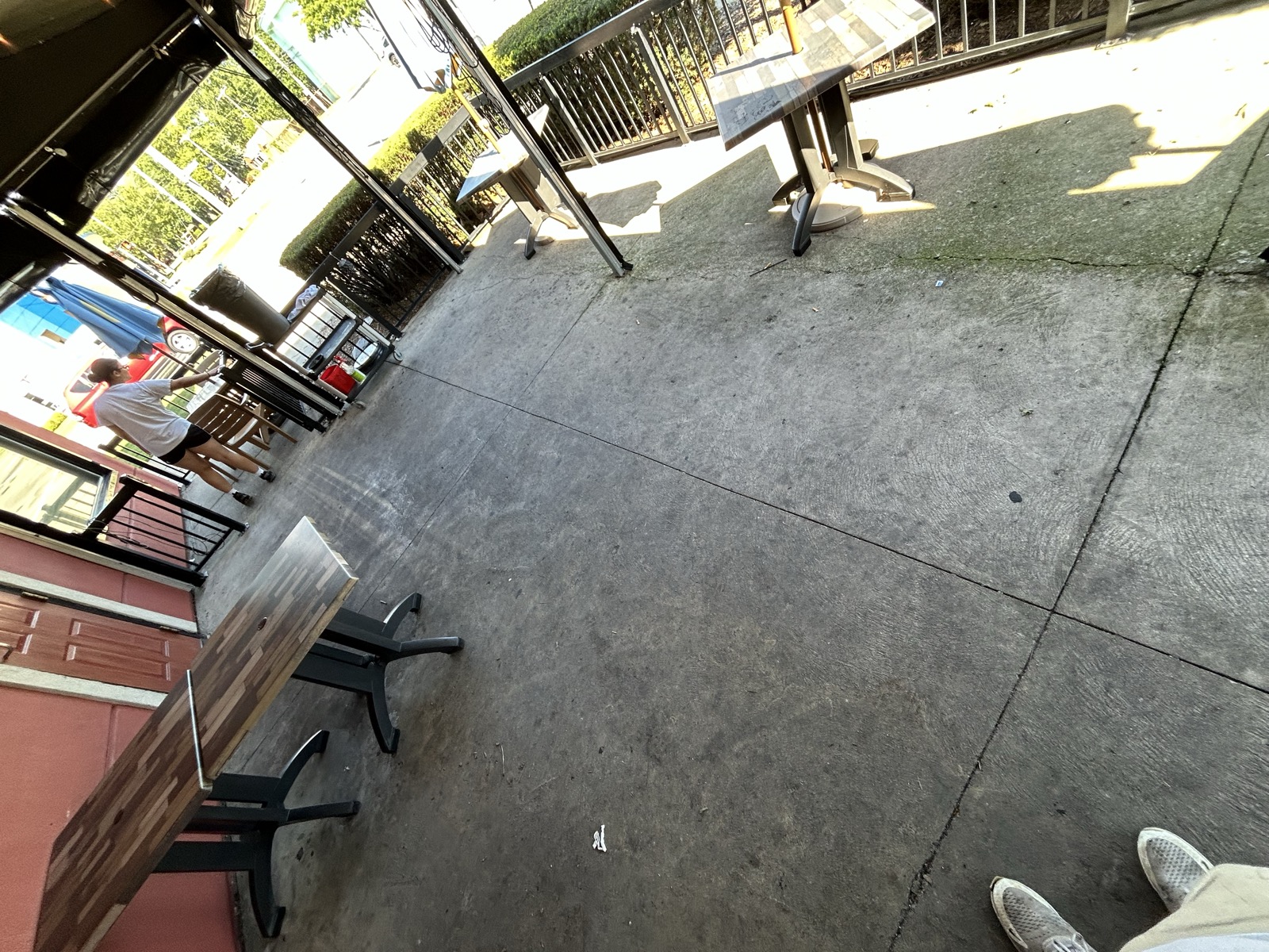 Restaurant patio deep clean